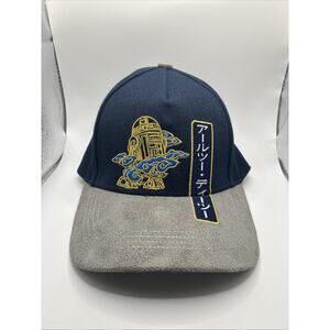 Star Wars Katakana Gold Embroidered R2D2 Hat Officially Licensed Disney Product